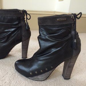 Diesel platform ankle booties
